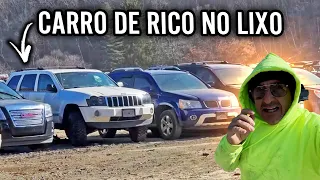 INACREDITÁVEL ESSES CARROS NO LIXO 😱 CARREGUEI CARROS AMASSADOS