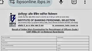 My IBPS RRB PO Mains Score Card 2023