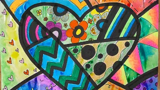 Britto inspired heart