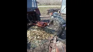 Самодельный шнековый измельчитель веток к трактору т-25