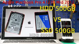 Compare SSD vs. HDD boot speed macOS Macbook Pro A1278 Mid-2012 Upgrade System Cloning