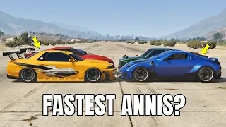 GTA 5 ONLINE - WHICH IS FASTEST ANNIS? (ZR380, ELEGY RETRO, S80RR & MORE!)