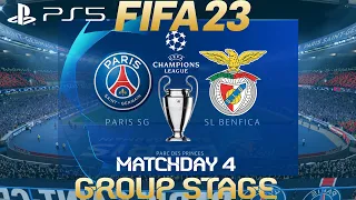 FIFA 23 PSG vs Benfica | Champions League 22/23 | PS5 Full Match