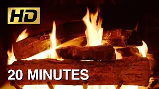 ✹  Best HD  Fireplace -- 20 Min of Warm Relaxing Sound & Video  ✹