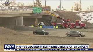 Fatal crash closes Highway 62 in Minneapolis
