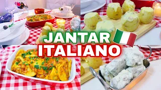 JANTAR ITALIANO COMPLETO: ENTRADA, PRATO PRINCIPAL E SOBREMESA | RECEITA FÁCIL E DELICIOSA