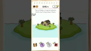 Brain Test 2 Level 4 Smith and Joe part 1, This is Eddie's tropical mansion, Smith must drop down