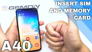How to Insert SIM & SD Card in SAMSUNG Galaxy A40