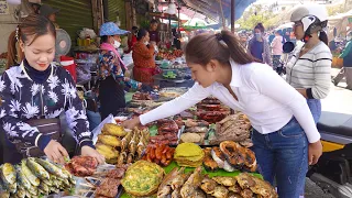 Yummy Lunch, Deep Fried Banana, & Sugarcane Juice - Cambodian Street Food Compilation