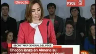 Presentación de Carme Chacón como candidata a la Secretaria General del PSOE