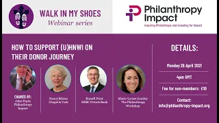 Philanthropy Impacts 'Walk in my Shoes Series' - How to support your clients on their donor journey.