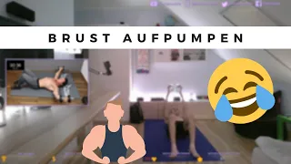 Lappen macht Sascha Huber Extremes 5 Minuten Brust Workout mit Kurzhanteln | MEGA PUMP EFFEKT! 💪🏼