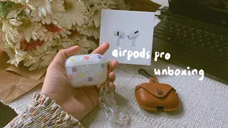 Airpods pro unboxing + accessories | cute airpods case | aesthetics