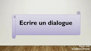 Ecrire un dialogue:  leçon pour CE2