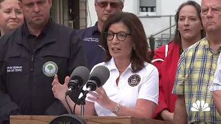 NY Gov. Kathy Hochul holds press briefing on historic flash flood emergency in Hudson Valley