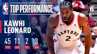 Kawhi Leonard's UNBELIEVABLE 45 Point Performance Against Philadelphia | April 27, 2019