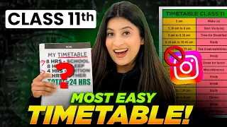 Best Timetable for Class 11 Students🔥 No more Backlogs📚 *ALL STREAMS*✅