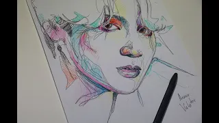 Pen sketch Drawing of BTS (Jungkook) || Drawing Tutorial || Face Drawing || 防弾少年団