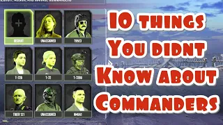 10 THINGS YOU DIDNT KNOW ABOUT COMMANDERS World of Tanks Modern Armor wot console