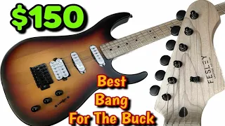 Best BUDGET Strat Style Guitar On Amazon Is The Fesley!! The Neck Is Amazing!