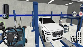 New Genesis SUV Funny Driver in Auto Repair Shop - 3D Driving Class