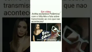 Anitta esclarece polêmica no VillaMix