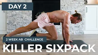 Day 2: 6 MIN KILLER SIXPACK  // Shredded: 2 Week Ab Challenge