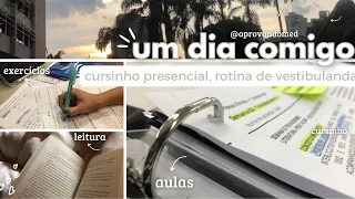 VLOG: UM DIA COMIGO NO PRESENCIAL | cursinho medicina, rotina de vestibulanda, studyvlog ✨