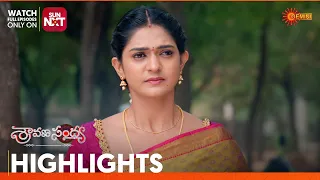 Sravana Sandyaa - Highlights of the day | Watch full EP only on Sun NXT | 02 May 2024 | Gemini TV