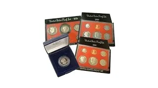 1979 to 1981 Susan B. Anthony Proof Sets with 1999 Proof...