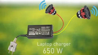 DIY Powerful Ultra Bass Amplifier Laptop Charger , No IC , Simple Circuit