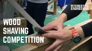 Japanese thinnest wood shavings competition