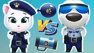 Talking Tom Splash Force Officer Angela vs Officer Hank Gameplay