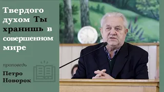 Твердого духом Ты хранишь в совершенном мире | проповедь | Петр Новорок