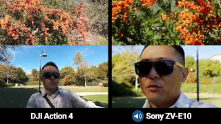 DJI OSMO Action 4 vs Sony ZV-E10 Video Camera for Vlogging? [4K Footage Comparison, Low-Light]