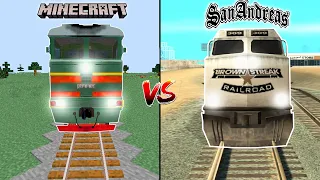 MINECRAFT TRAIN VS GTA SA TRAIN - WHERE IS BETTER