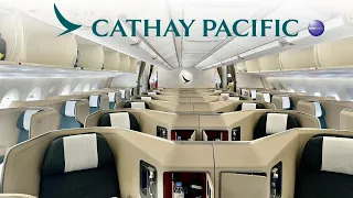 Cathay Pacific A350 Business Class & WORLD'S FIRST ONEWORLD LOUNGE