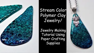 Blue Polymer Clay Jewelry / Jewelry Making Tutorial / How To Make Polymer Clay Jewelry