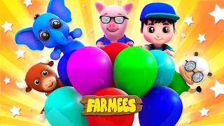 Balloon Over The Moon | Toddlers Love These Songs - Farmees Kids Songs and Nursery Rhymes