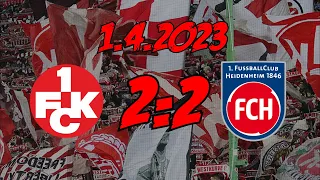 1. FC Kaiserslautern 2:2 1. FC Heidenheim - 1.4.2023 - DAS IST BETZE!