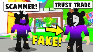 BULLY TT SCAMMER *PRETENDS* TO BE ME AND *SCAMS* FANS (Roblox Adopt Me)