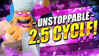 THIS IS LIKE CHEATING!! 2.5 LUMBERJACK BALLOON CYCLE DECK in CLASH ROYALE!!