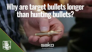 Sako cartridges: why are target bullets longer than hunting bullets?