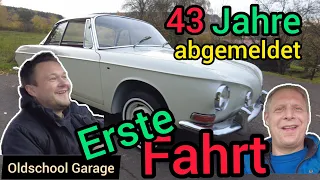 Erste Fahrt nach 43 Jahren - Karmann Ghia Typ34 Scheunenfund Restauration