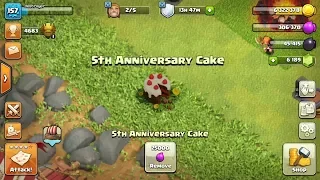 Clash of clans 5th Anniversary Cake 👉 if remove what u will get ✌