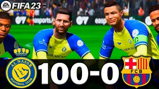 FIFA 23 - MESSI, RONALDO, MBAPPE, NEYMAR, ALL STARS | Al NASSR 100-0 FC BARCELONA