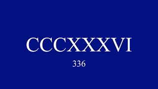 Roman Numerals from 1 to 1000