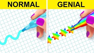 VERRÜCKTE SCHUL-HACKS! || Coole Regenbogenhacks Für Den Schulalltag von 123 GO Like!