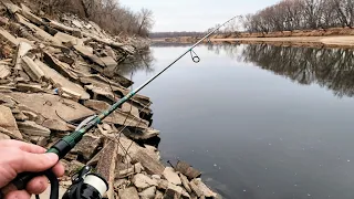 The Bite Turned CRAZY!! (Winter River Fishing)