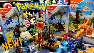 NEW POKEMON Mega Construx Playset! Super Awesome Display!! Opening The Popplio Vs. Litten 2 Pack!